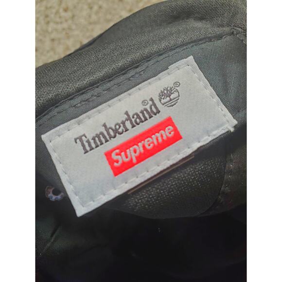 Supreme Timberland Black Earflap Baseball Hat Adjustable - Picture 7 of 11